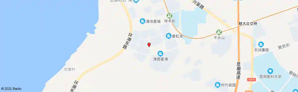 昆明俪景路口池畔街_公交站地图_昆明公交_妙搜公交查询2025