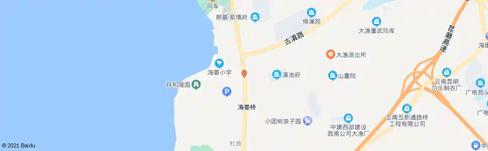 昆明大海晏_公交站地图_昆明公交_妙搜公交查询2025