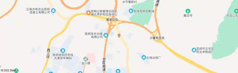 昆明大普吉村(同心路)_公交站地图_昆明公交_妙搜公交查询2025