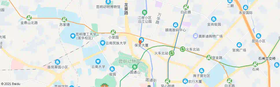昆明小菜园立交桥东_公交站地图_昆明公交_妙搜公交查询2025