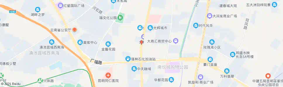昆明商汇路口(前兴路)_公交站地图_昆明公交_妙搜公交查询2025