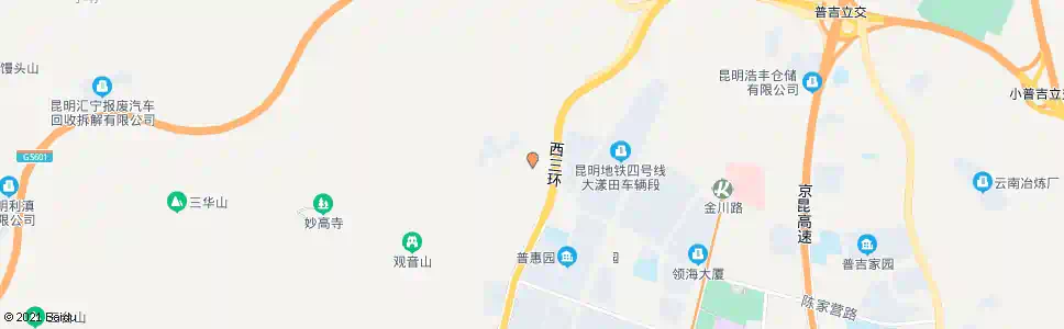 昆明自卫大村中段_公交站地图_昆明公交_妙搜公交查询2025