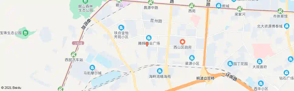 昆明昌源南路口丽苑路_公交站地图_昆明公交_妙搜公交查询2025