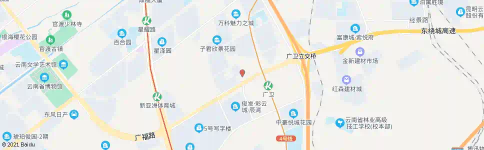 昆明子君村东_公交站地图_昆明公交_妙搜公交查询2025