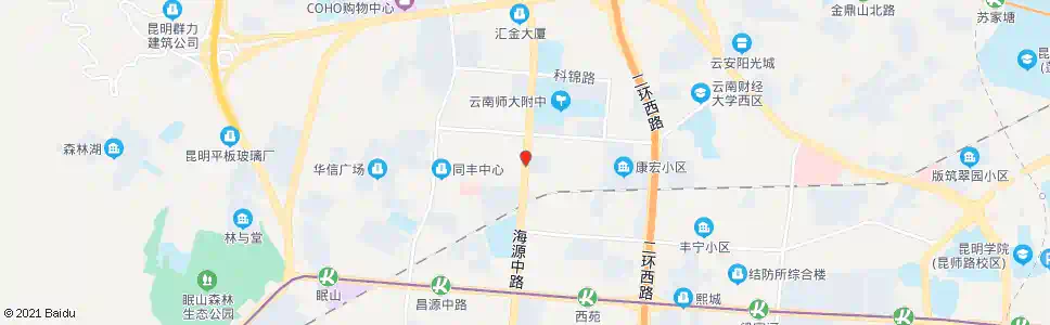昆明海源中路南段_公交站地图_昆明公交_妙搜公交查询2025
