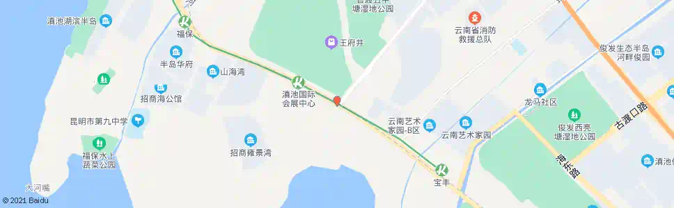 昆明环湖东路口(昌宏西路)_公交站地图_昆明公交_妙搜公交查询2025