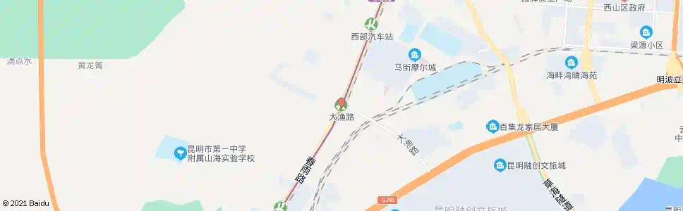 昆明大渔乡_公交站地图_昆明公交_妙搜公交查询2025