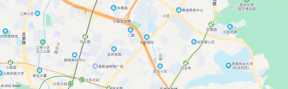 昆明小坝立交桥_公交站地图_昆明公交_妙搜公交查询2025