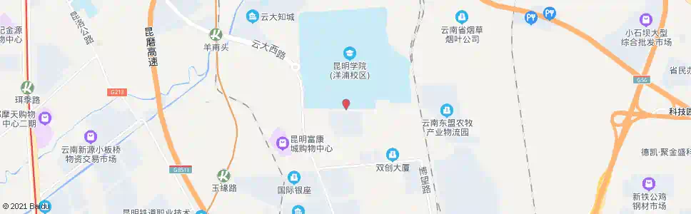 昆明昆明学院南门_公交站地图_昆明公交_妙搜公交查询2025