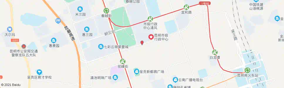 昆明2号楼(锦绣大街)_公交站地图_昆明公交_妙搜公交查询2025