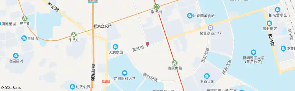 昆明聚贤街口谊康南路_公交站地图_昆明公交_妙搜公交查询2025