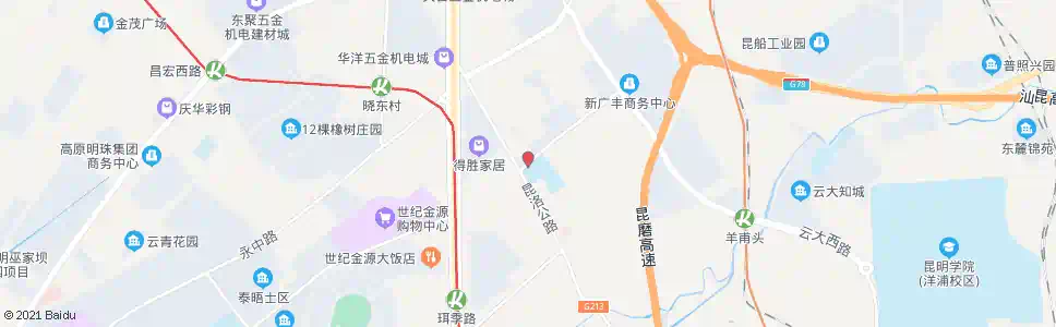 昆明红外路西口_公交站地图_昆明公交_妙搜公交查询2025