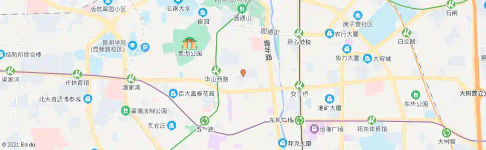 昆明小绿水河(华山南路)_公交站地图_昆明公交_妙搜公交查询2025
