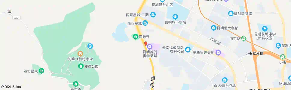 昆明海源寺(西北三环东)_公交站地图_昆明公交_妙搜公交查询2025