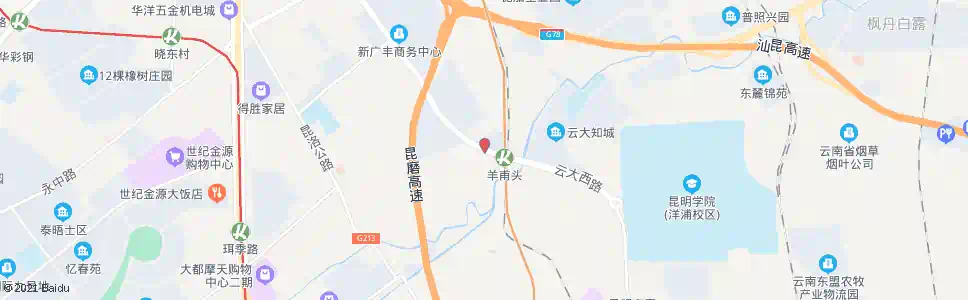 昆明小普路口(云大西路)_公交站地图_昆明公交_妙搜公交查询2025
