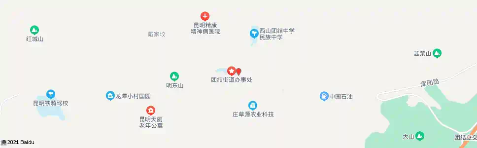 昆明团结镇政府_公交站地图_昆明公交_妙搜公交查询2025