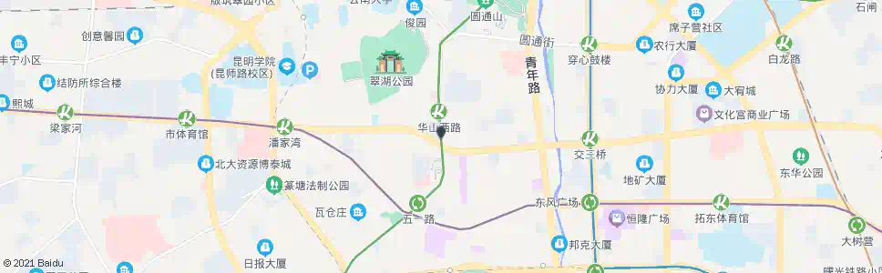 昆明文庙(华山西路)_公交站地图_昆明公交_妙搜公交查询2025