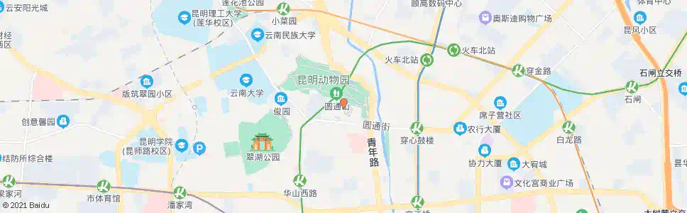 昆明圆通街(圆通寺)_公交站地图_昆明公交_妙搜公交查询2025