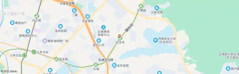昆明龙庆路(白龙路口)_公交站地图_昆明公交_妙搜公交查询2025