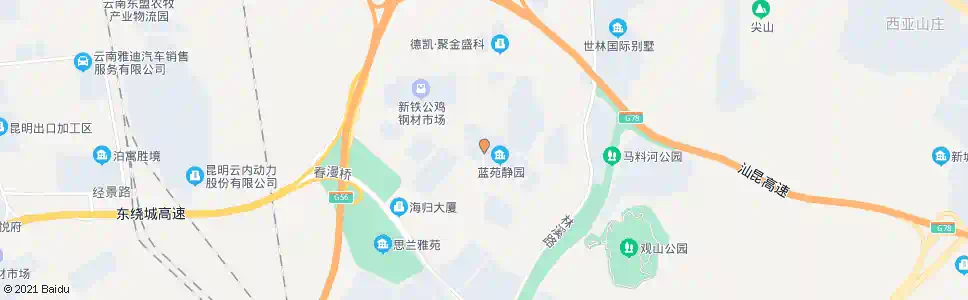昆明云景路口拓翔路_公交站地图_昆明公交_妙搜公交查询2025
