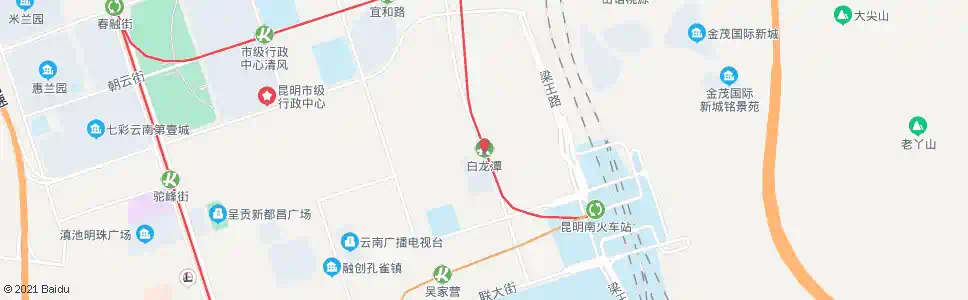 昆明白龙潭站_公交站地图_昆明公交_妙搜公交查询2025