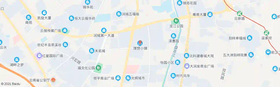 昆明理想小镇_公交站地图_昆明公交_妙搜公交查询2025