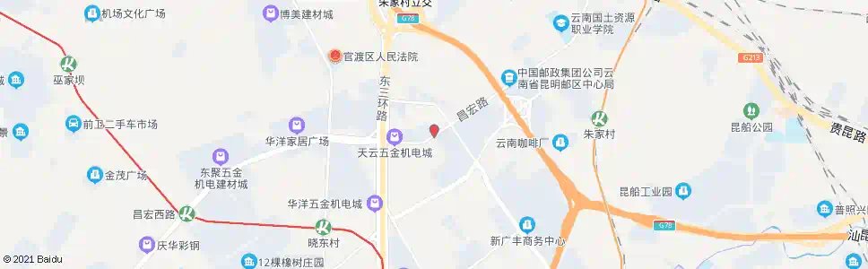 昆明鸣泉村(昌宏路)_公交站地图_昆明公交_妙搜公交查询2025