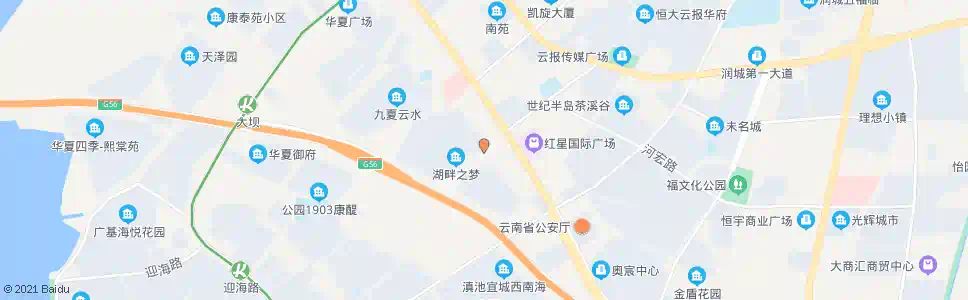 昆明湖畔之梦小区(广福路)_公交站地图_昆明公交_妙搜公交查询2025