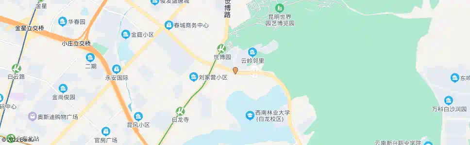 昆明白龙路口东三环_公交站地图_昆明公交_妙搜公交查询2025
