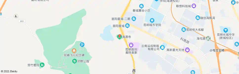 昆明海源寺(西三环西)_公交站地图_昆明公交_妙搜公交查询2025
