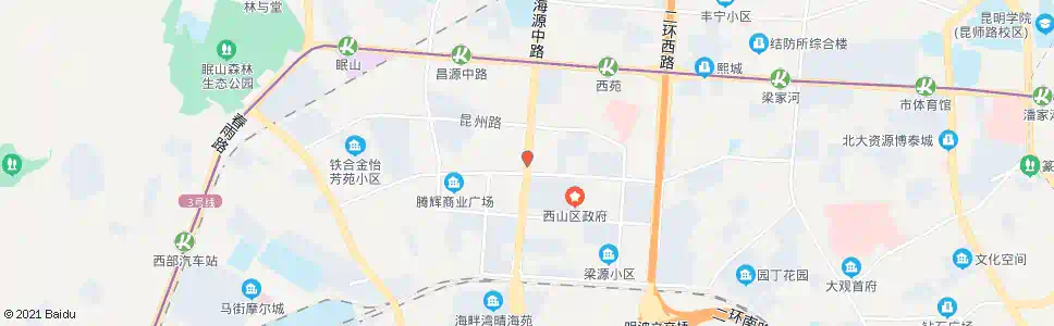 昆明兴苑路口海源南路_公交站地图_昆明公交_妙搜公交查询2025