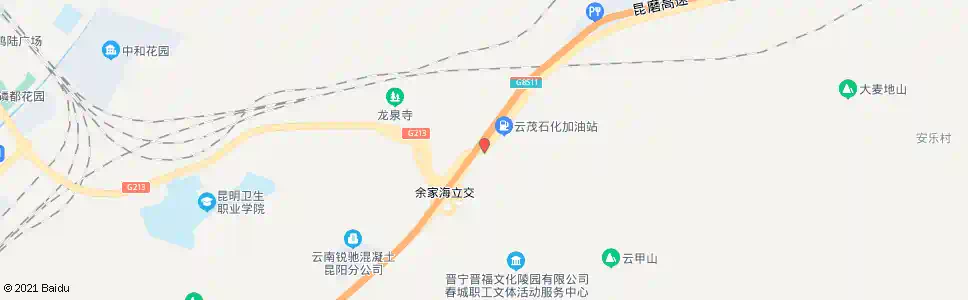 昆明余家海_公交站地图_昆明公交_妙搜公交查询2025