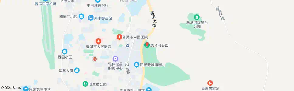普洱洗马河公园_公交站地图_普洱公交_妙搜公交查询2025