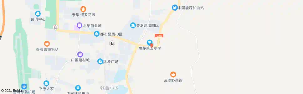 普洱思茅五小_公交站地图_普洱公交_妙搜公交查询2025