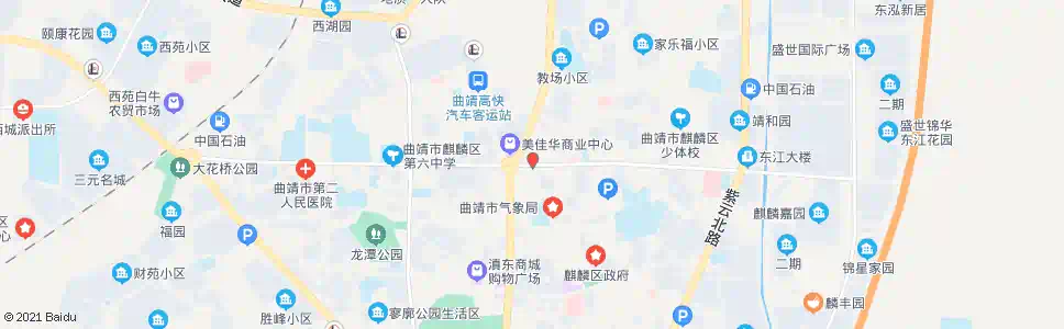 曲靖麒麟花园(东)_公交站地图_曲靖公交_妙搜公交查询2025