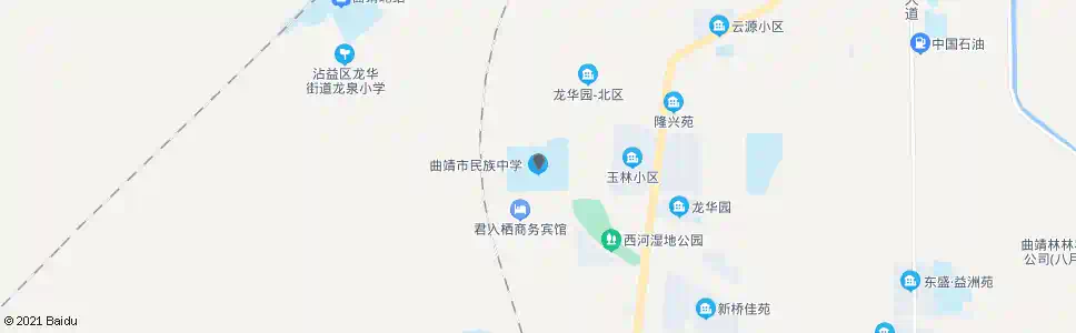 曲靖民族中学_公交站地图_曲靖公交_妙搜公交查询2025