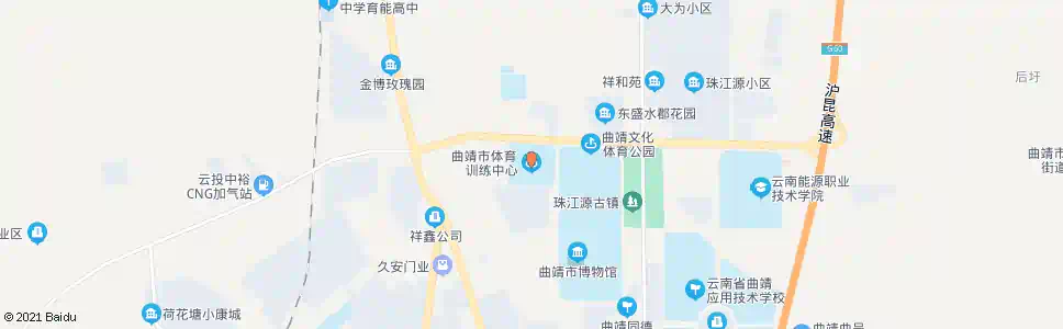 曲靖市体育训练中心(科技小学)_公交站地图_曲靖公交_妙搜公交查询2025