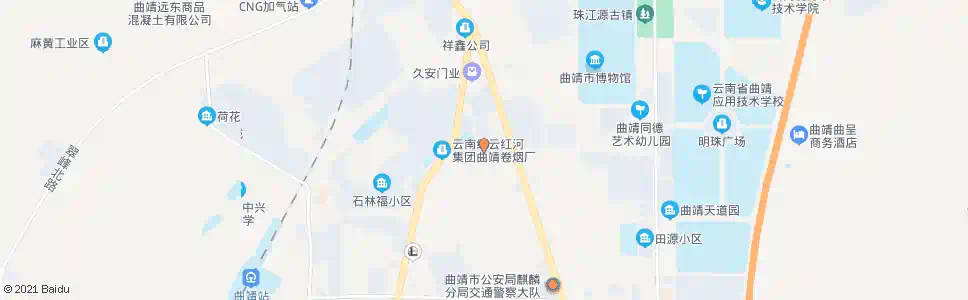 曲靖烟厂生活区(G320)_公交站地图_曲靖公交_妙搜公交查询2025