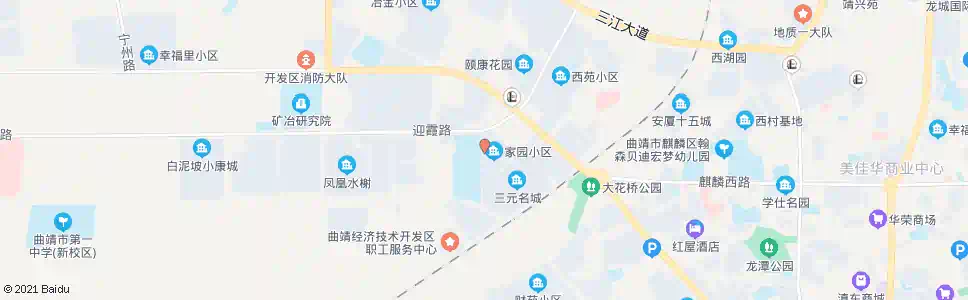 曲靖区八中(原三元中学)_公交站地图_曲靖公交_妙搜公交查询2025