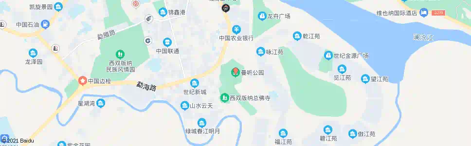 西双版纳曼听公园门口_公交站地图_西双版纳公交_妙搜公交查询2025