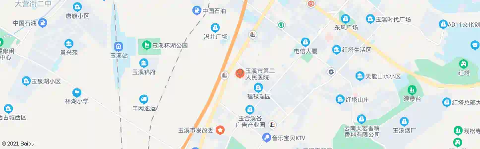 玉溪市二医院_公交站地图_玉溪公交_妙搜公交查询2025