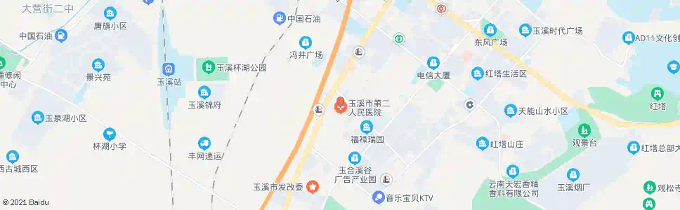 玉溪市第二人民医院_公交站地图_玉溪公交_妙搜公交查询2025