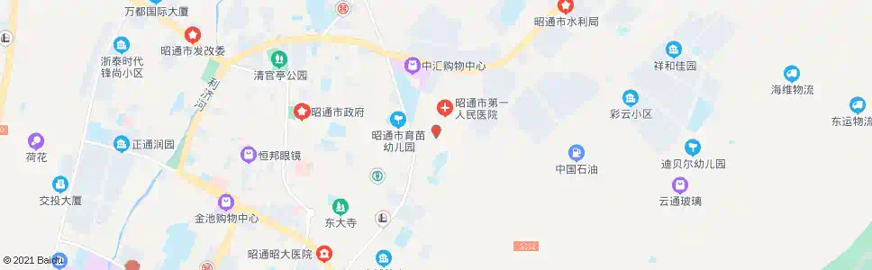 昭通市第一人民医院后门_公交站地图_昭通公交_妙搜公交查询2025