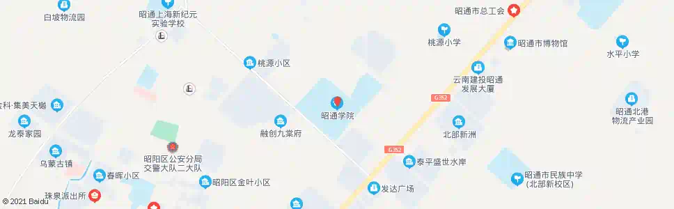 昭通师专新校区_公交站地图_昭通公交_妙搜公交查询2025