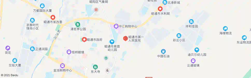 昭通市第一人民医院_公交站地图_昭通公交_妙搜公交查询2025