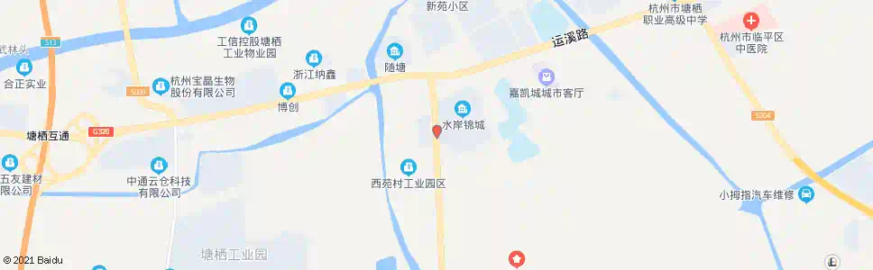 杭州塘栖二小_公交站地图_杭州公交_妙搜公交查询2025