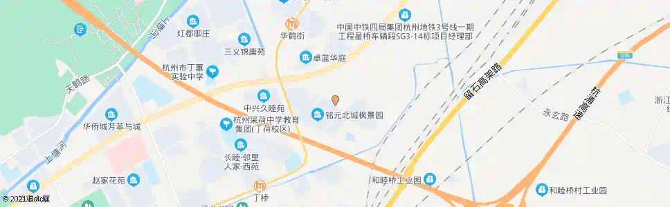杭州华鹤街绿园弄口_公交站地图_杭州公交_妙搜公交查询2025