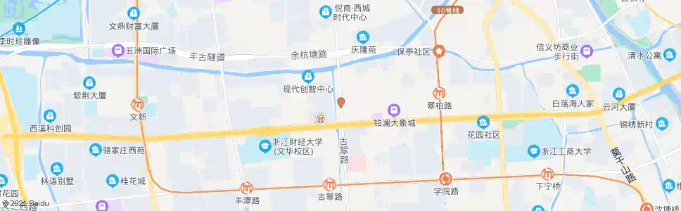 杭州翠苑三区_公交站地图_杭州公交_妙搜公交查询2025