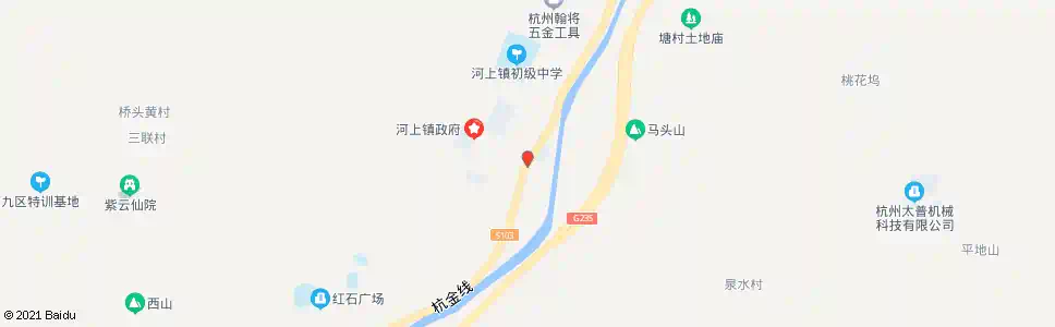杭州河上镇政府_公交站地图_杭州公交_妙搜公交查询2025