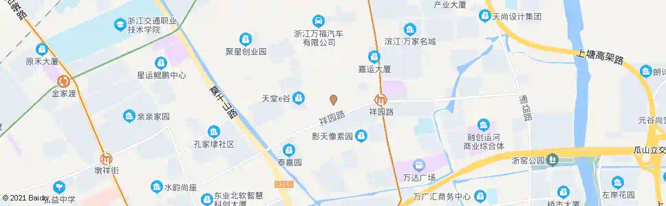 杭州祥园路祥兴路口(北部软件园)_公交站地图_杭州公交_妙搜公交查询2025